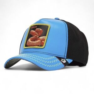 Goorin‎ Bros Venom The Farm Animal Snake Leather Trucker Hat Limited Release NEW